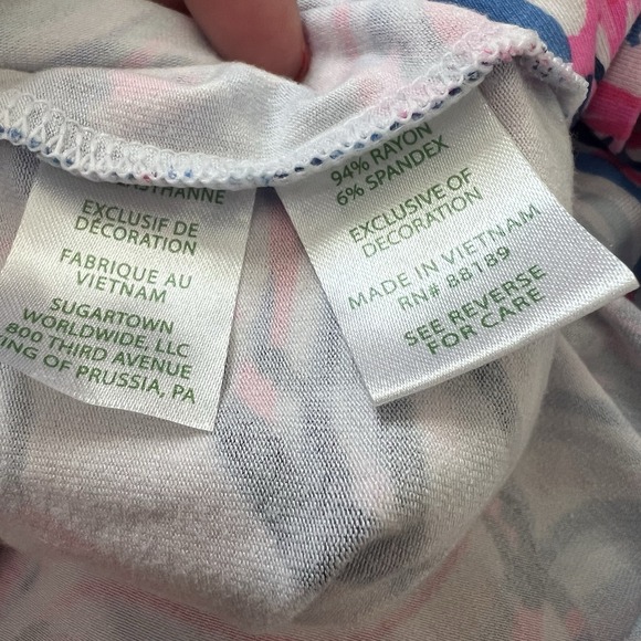 Lilly Pulitzer Gianni Skort Romper Dress Prosecco Pink‎ Make A Splash Floral XS - Picture 10 of 11